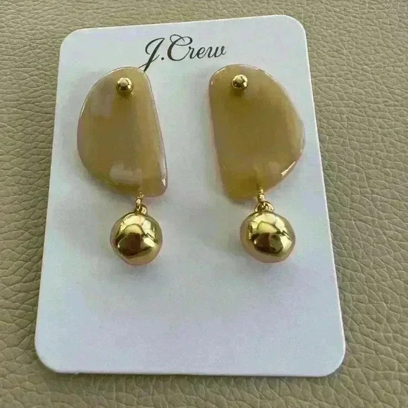J Crew Acetate Drop and ball Earrings - Picture 4 of 4